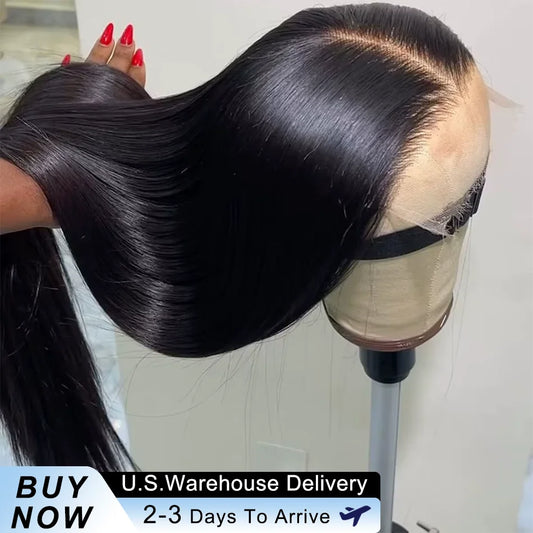 40 50 Inch Straight Human Hair Wig 13x6 HD Lace Frontal