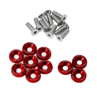10 PCS M6 Car Modified Fasteners Fender Washer Bumper Engine