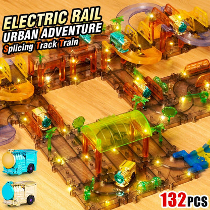 Electric train tracks Toys Splicing Track Trains Transparent