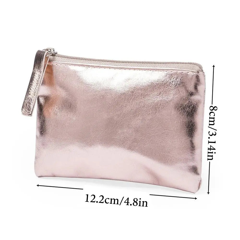 Portable Soft PU Leather Coin Purses Storage