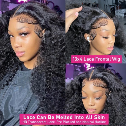 200 Density Water Wave Lace Front Wig 4x4 5x5