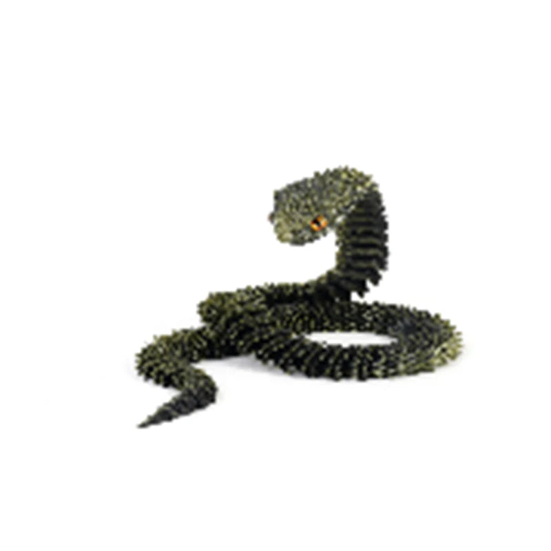 3D Printed Snake Decoration Colorful Model 3D