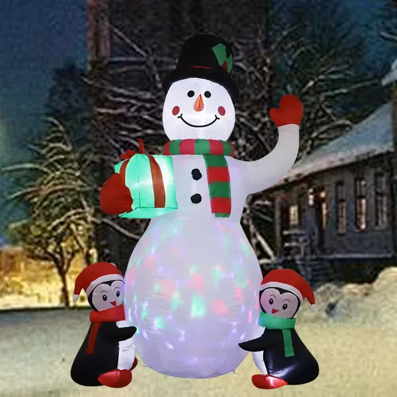 1pc Christmas Decoration Inflatable Toy Gift Snowman 