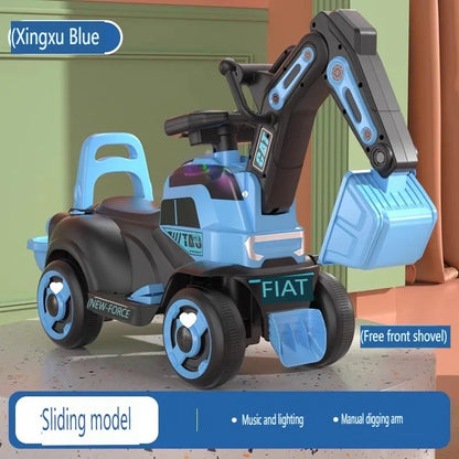 Children Excavator Digging Can Sit To Ride Roller Coasters