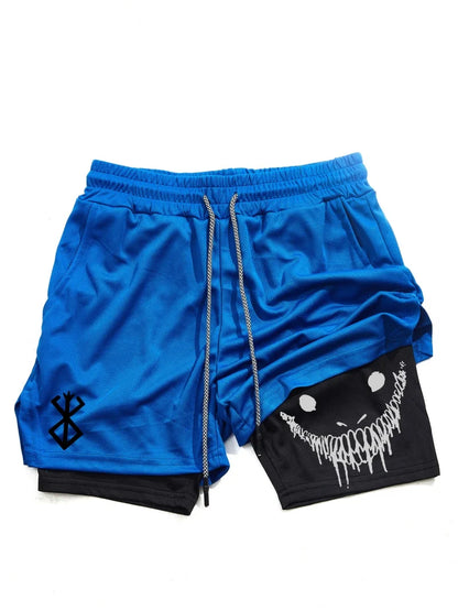 Berserk- Men's 2-in-1 sports shorts, running
