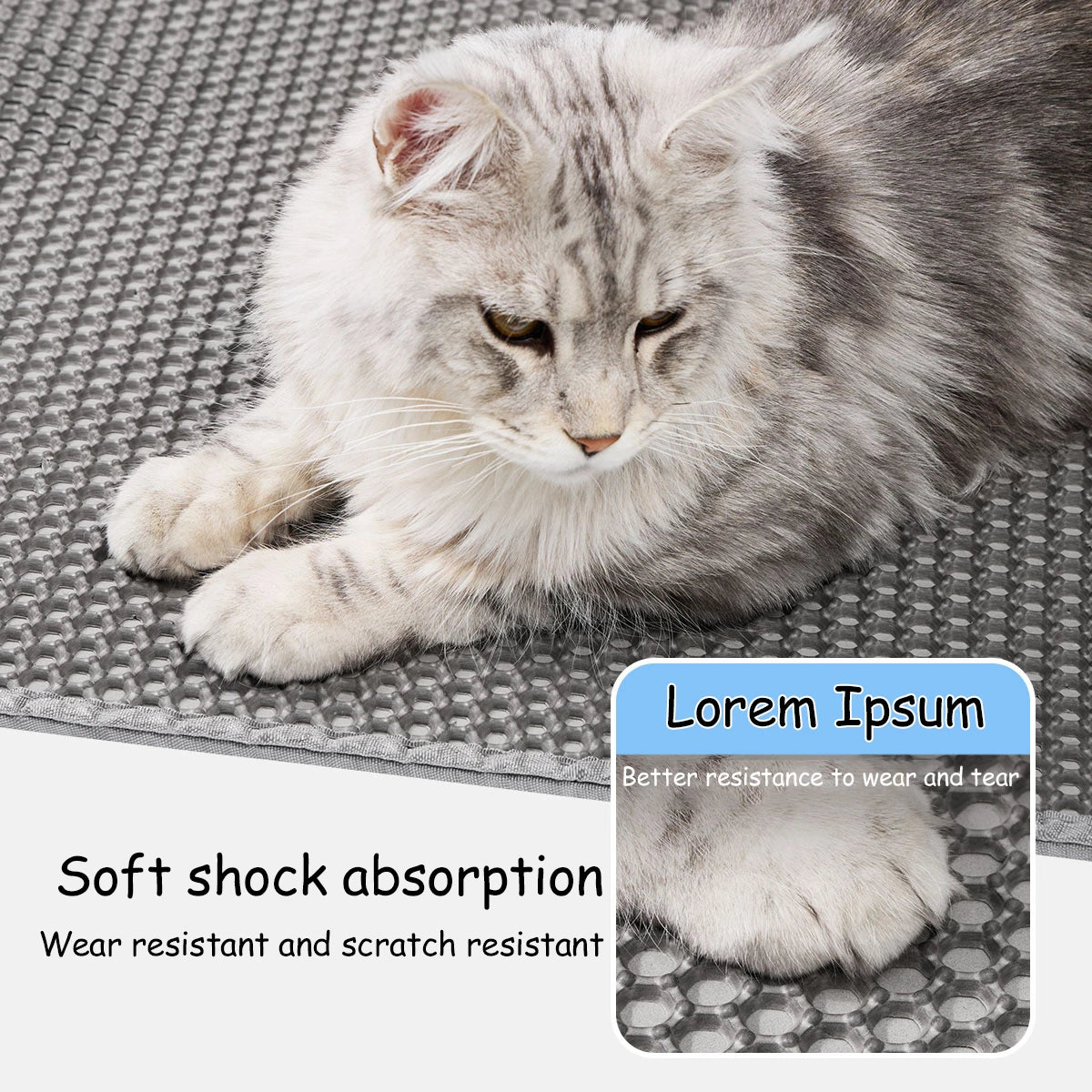 90CMX60CM Cat Litter Mat Waterproof Double Layer Pet Litter Box Mat