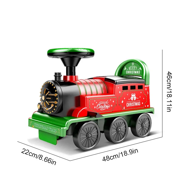 Ride-On Train with Track Children Toy Train with Lights Sounds