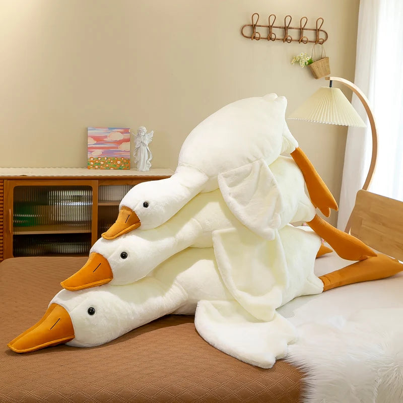 90-190cm Lovely Big White Goose Throw Pillow Plush Toy Big Goose