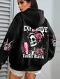 Expensive Talks Back Funny Printing Womens Hoodie Loose Multicolor