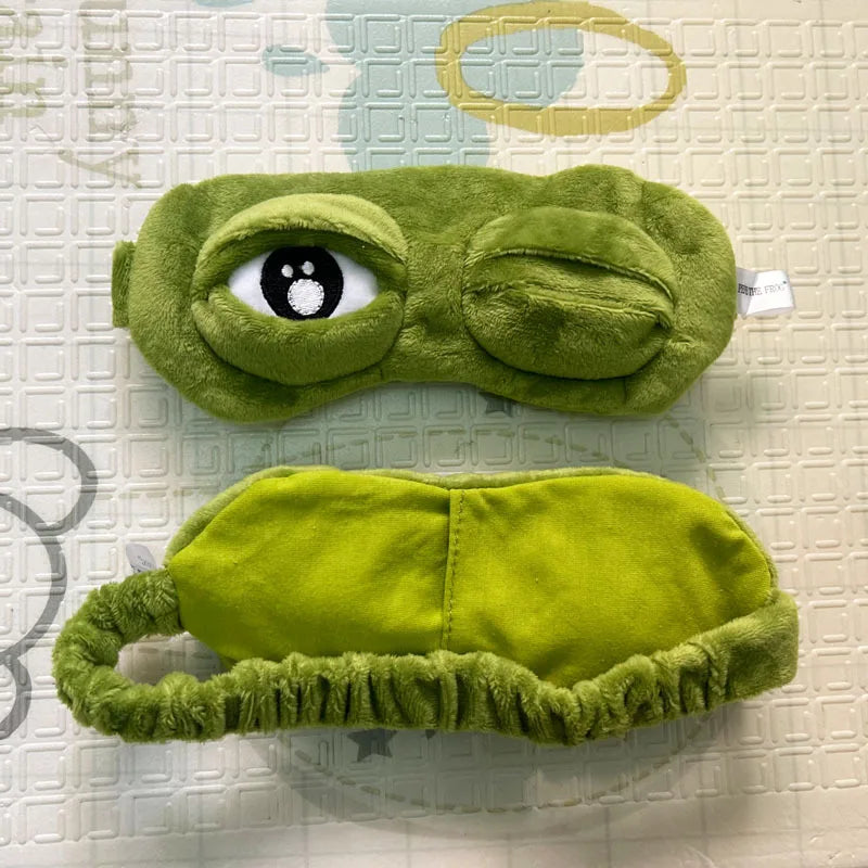 3D Sad Frog Sleep Mask Natural Sleeping Eyeshade