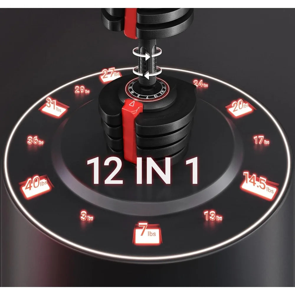Adjustable Dumbbell Set 28/40/52.5/90LBS Adjustable Dumbbells