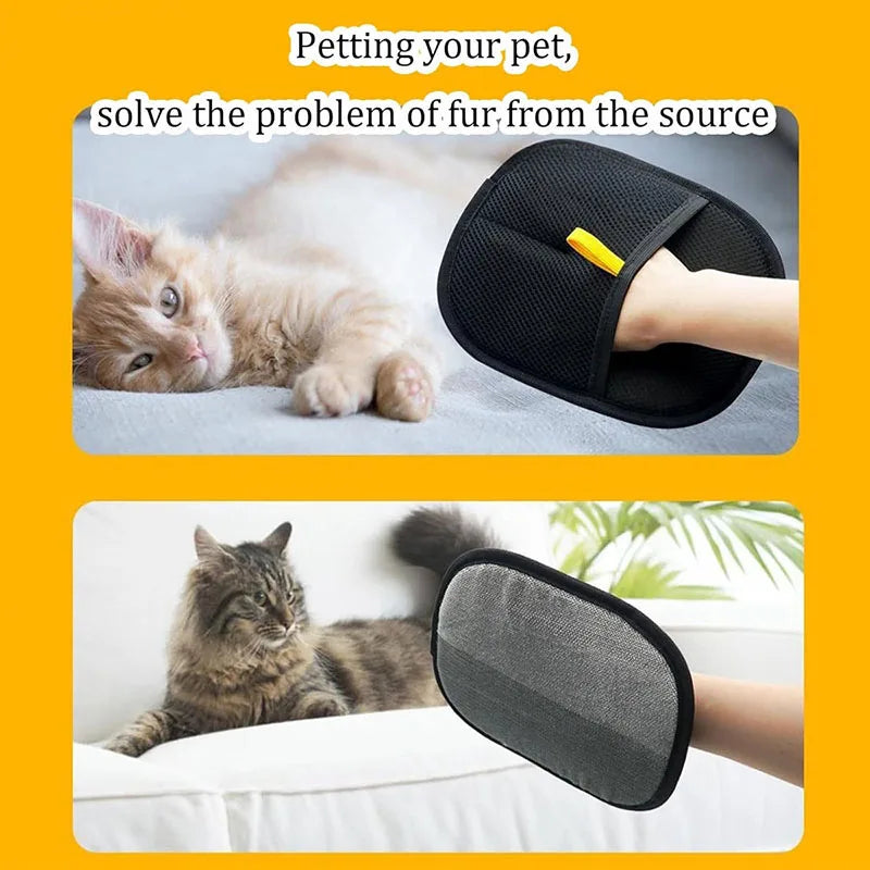 Pet Hair Removal Tools Reusable Gloves Pet Double