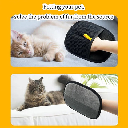 Pet Hair Removal Tools Reusable Gloves Pet Double