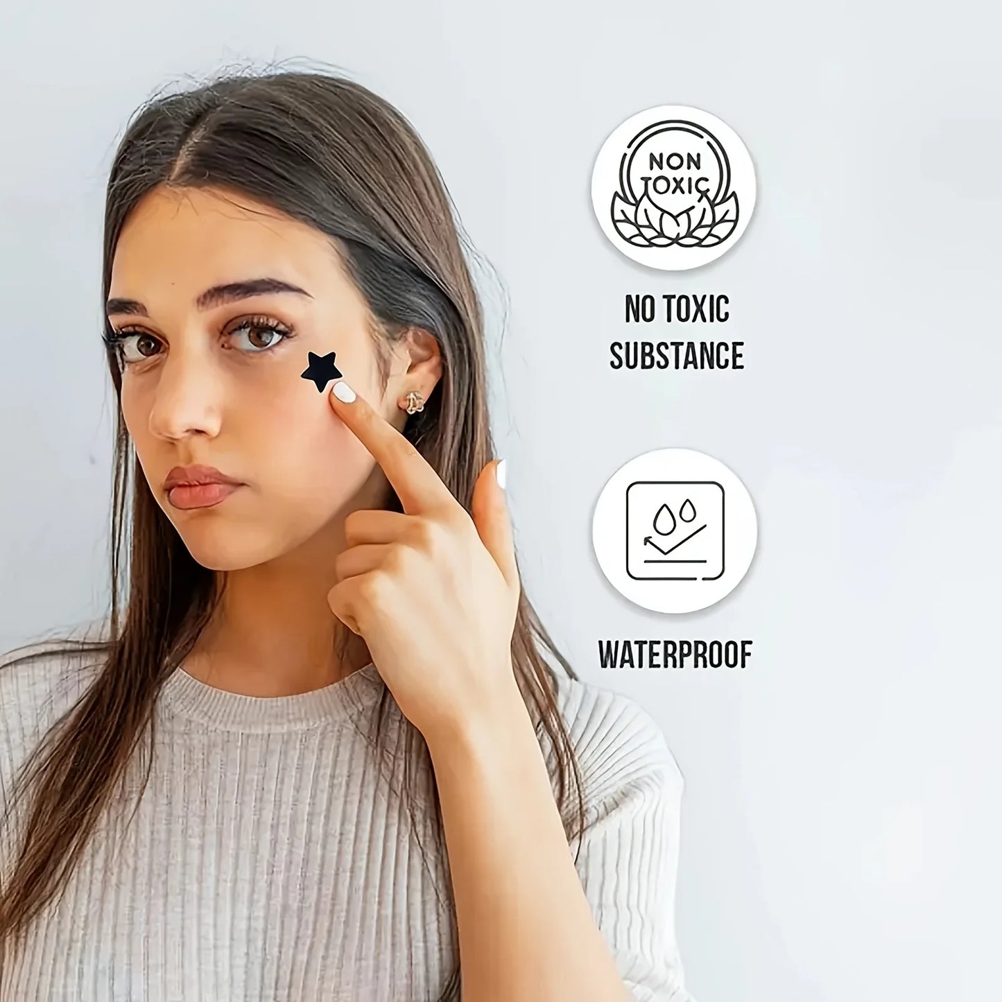 40 pieces of multi-color star acne patches,