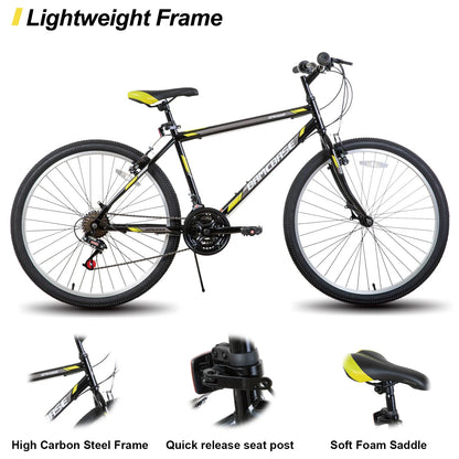 Hiland 24 26 inch Mountain Bike for Men Women, 21 Speed