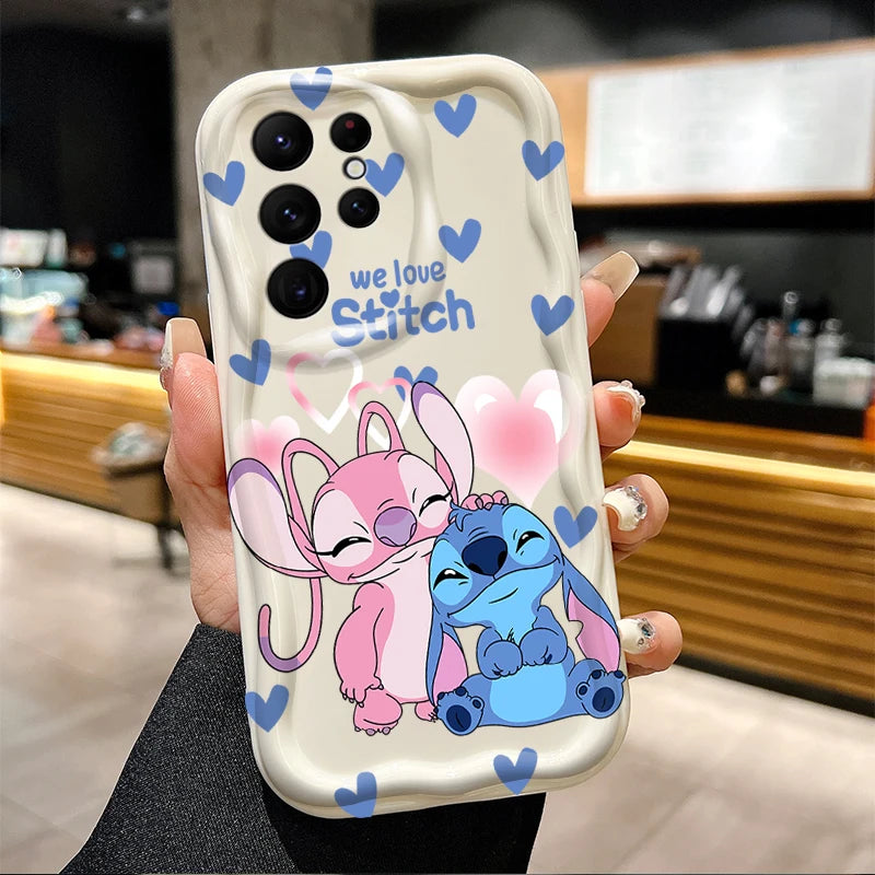 Disney Stitch And Angel Silicone Soft Phone Case