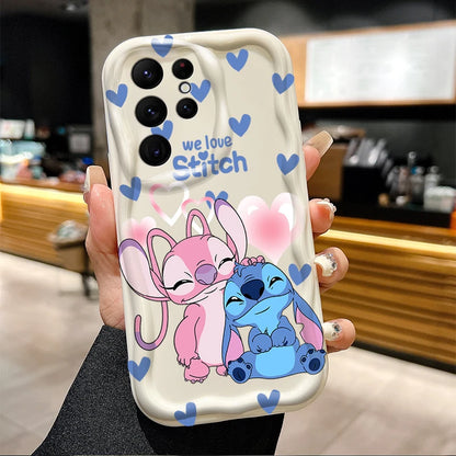Disney Stitch And Angel Silicone Soft Phone Case
