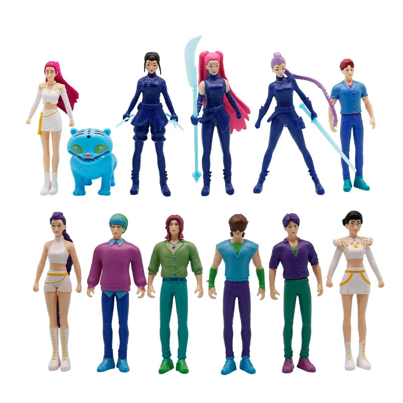 12pcs/Set Kpop Demon Hunters Action Figure Toy
