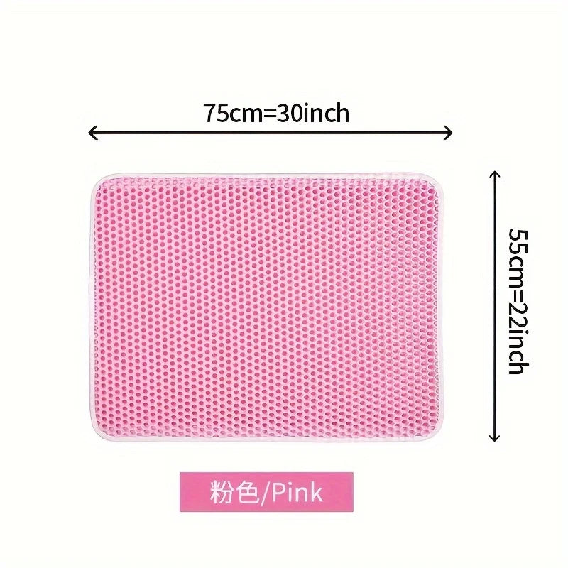 1Pc Large Size Cat Litter Mat-Advanced Honeycomb Double Layer