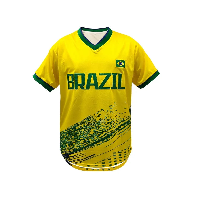 Men's Soccer Jersey Shirts Flag Polka Dot Pattern