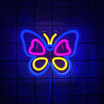 Animation Series Neon Signs, Cartoon Icons Handmade,