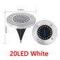 1/4/8Pcs Solar Lights Outdoor 8/20LEDs Disk Underground