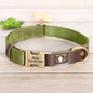 Free Custom PU Leather Dog Collar Engraved Dog Collars
