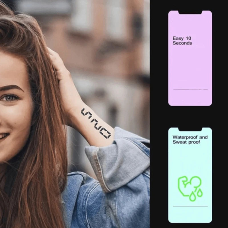 1 Sheet Hand Flower Tattoo Sticker Waterproof Lasting