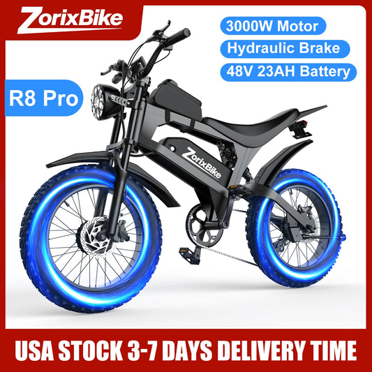 ZorixBike R8 Pro Electric Off-Road Bike 20x4.0 3000W