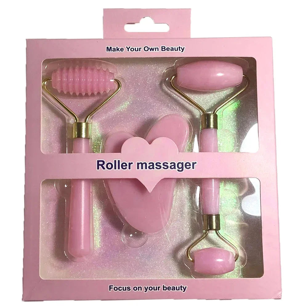 3pcs Set Resin Roller Massager for Face Body Gua Sha NotJade
