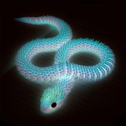3D Printed Snake Decoration Colorful Model 3D