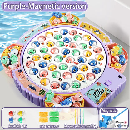 Magnetic Rotating Fishing Game Plate - Fishing Toy with Music