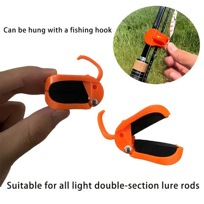 2pcs Quick-Attach Fishing Rod Clip - Tool-Free 1-Hand Holder