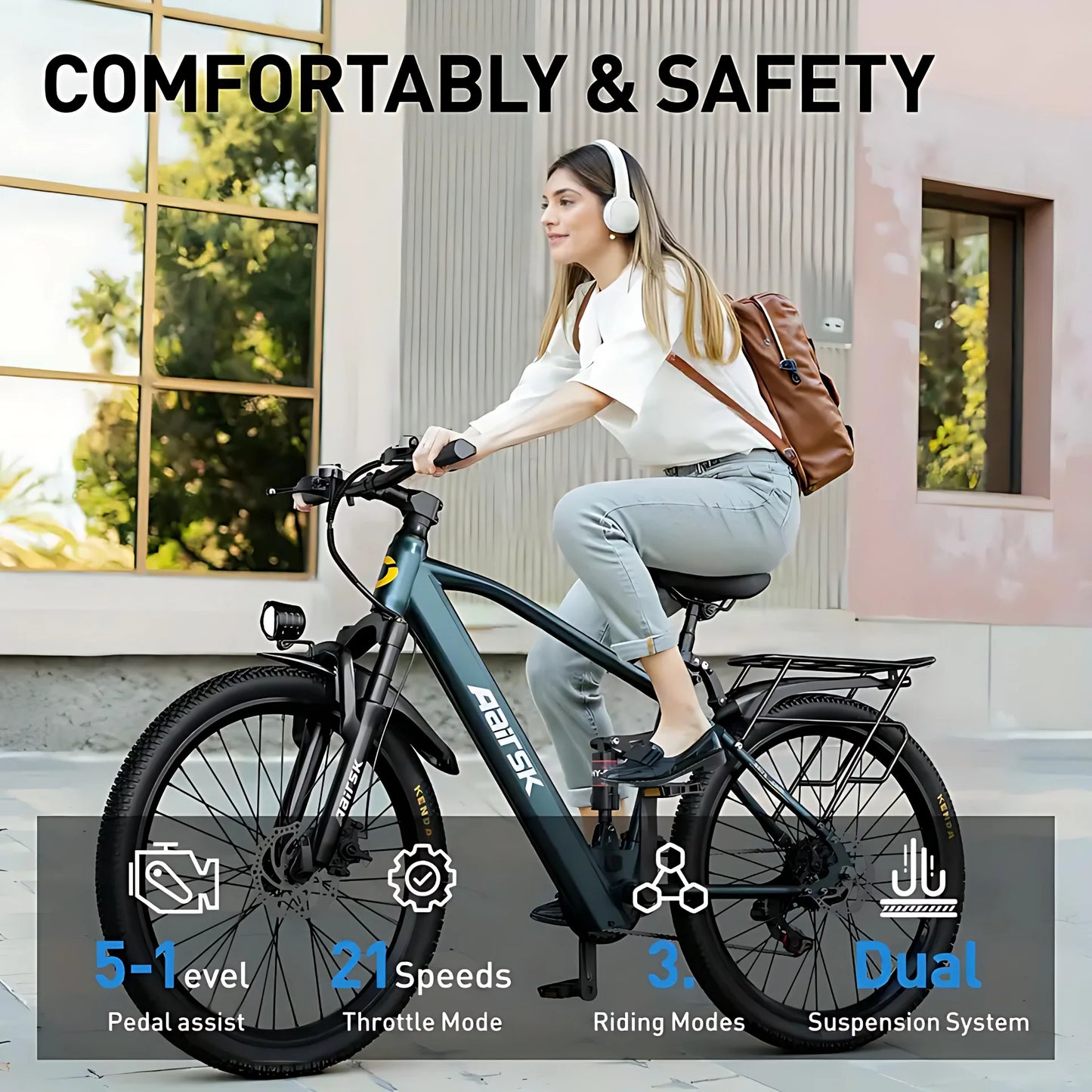 26'' Electric Bike for Adults,750W Peak Motor Mountain