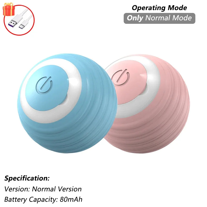Dog Cat Interactive Ball Toy Automatic Rolling Ball Faux Tail