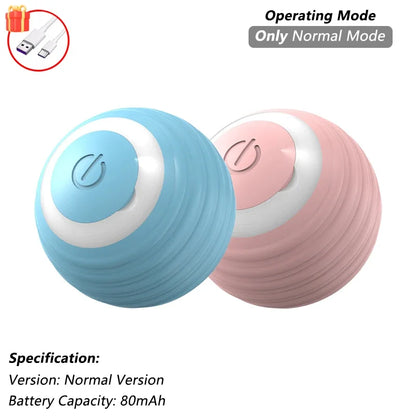 Dog Cat Interactive Ball Toy Automatic Rolling Ball Faux Tail