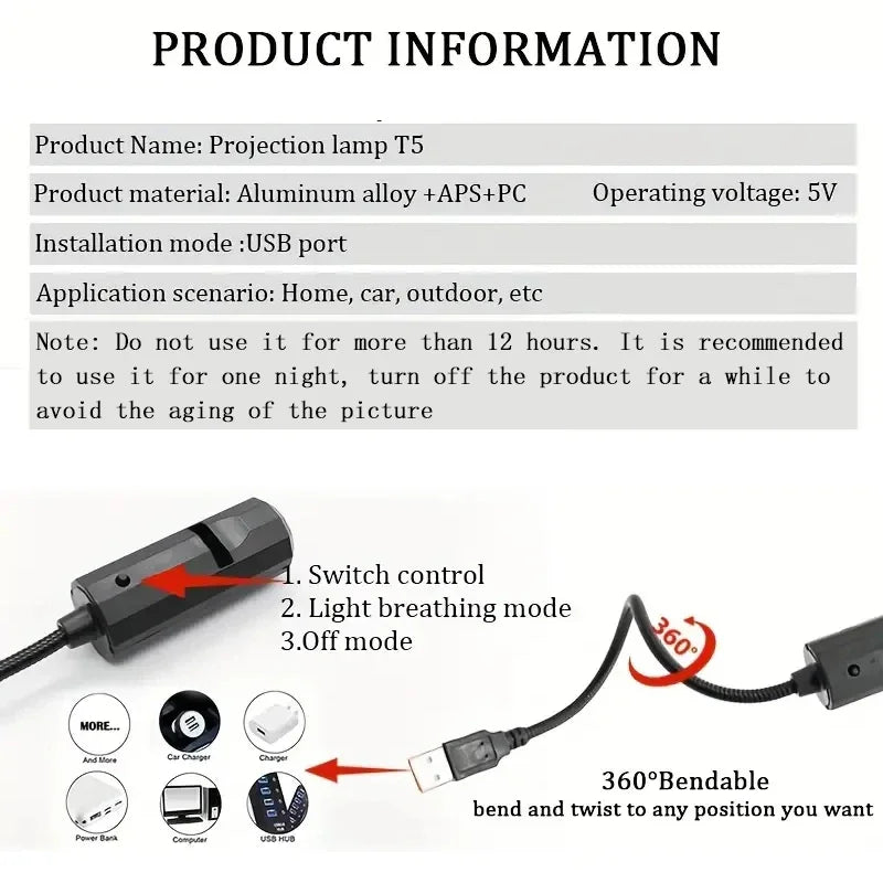 1 Projector Light Moon lamp, LED lamp, blue planet,