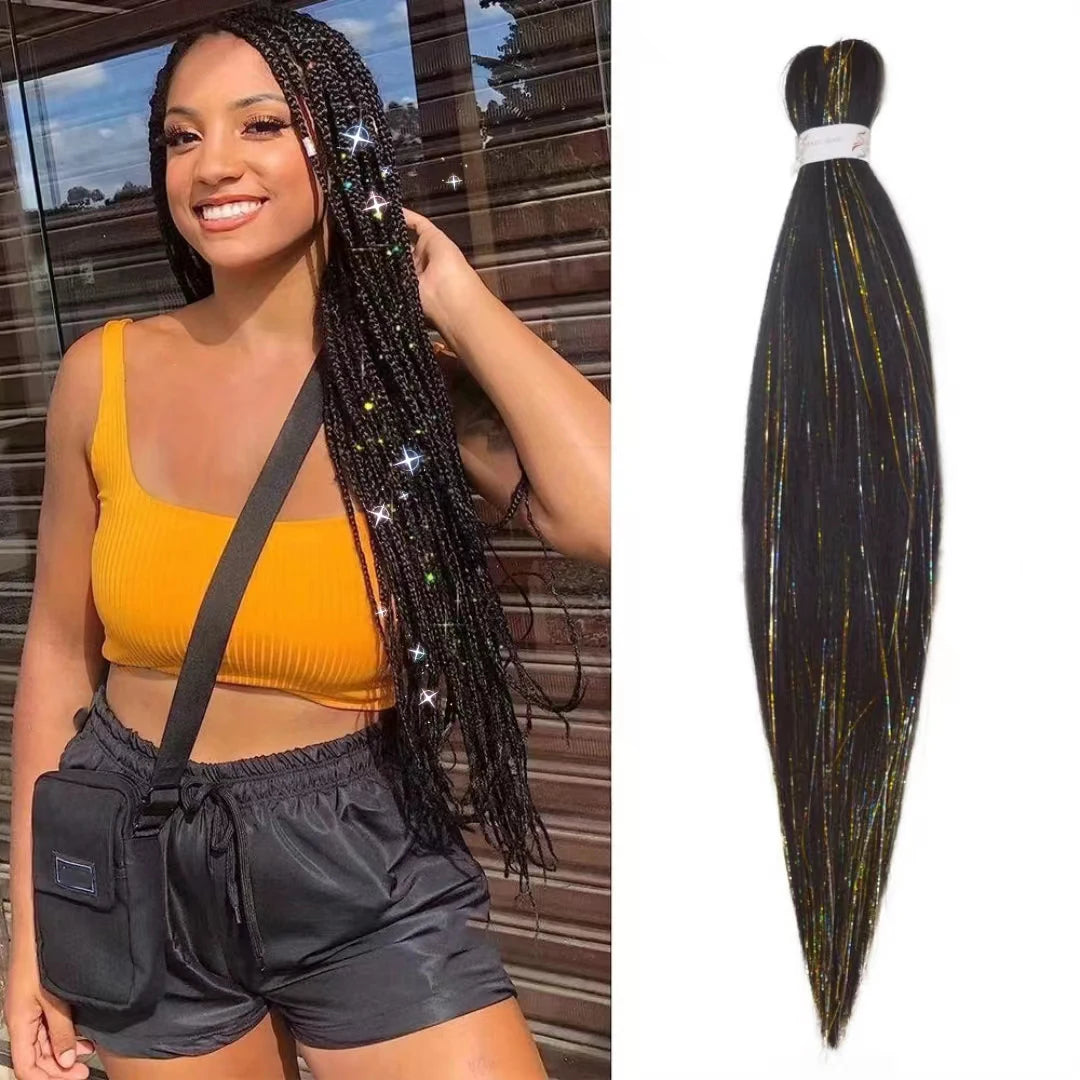 Dard Red White 3 Tones Ombre Straight Braids Blend Hair