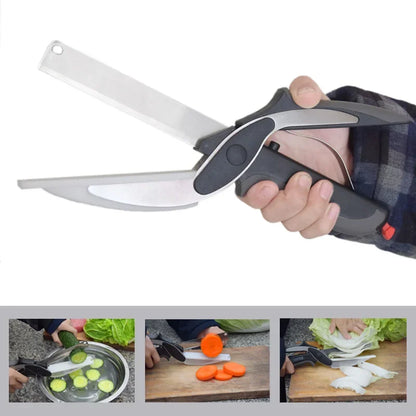 Stainless Steel Kitchen Scissors 2 In 1 Cutting Board