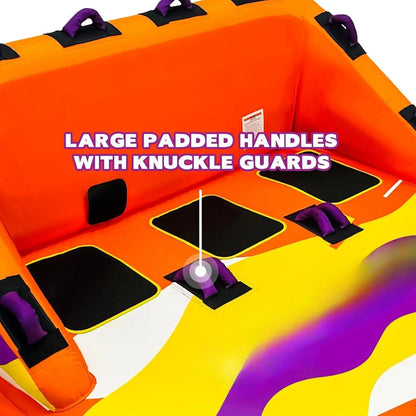 Inflatable Water Towable Tube for Boats Heavy-Duty 1-3 RideRS