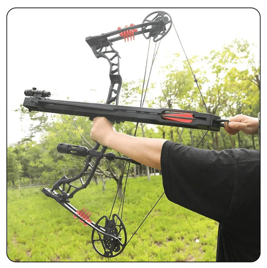 Powerful Compound Bow Shooting Catapult Six Continuous Fire Arrow