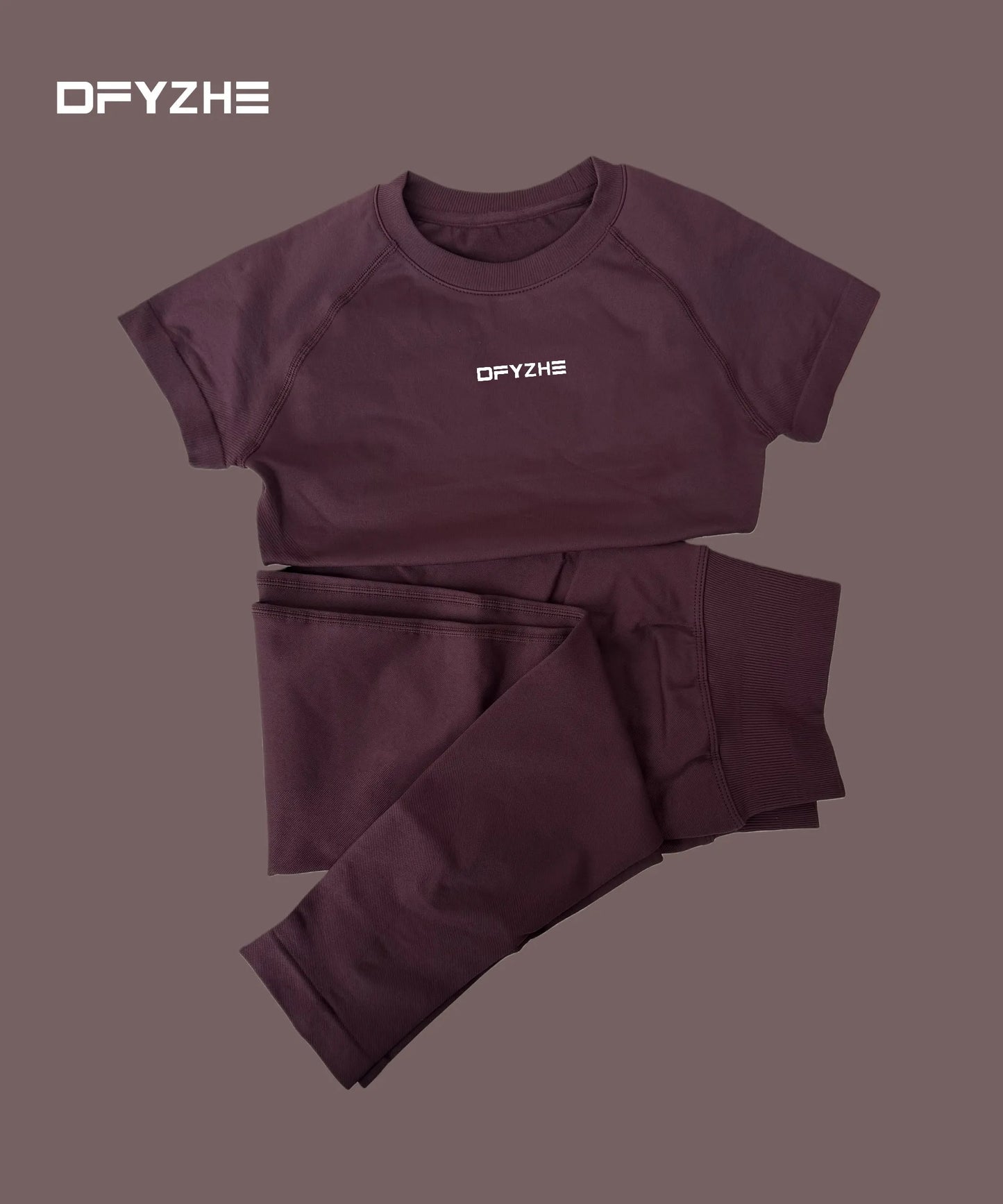 DFYZHE round neck breathable short sleeved+long pants