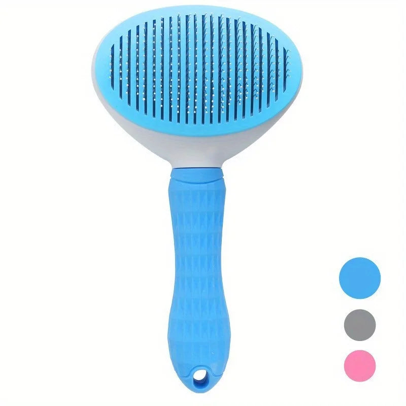 One-Click Pet Hair Removal Comb for Effortless Grooming
