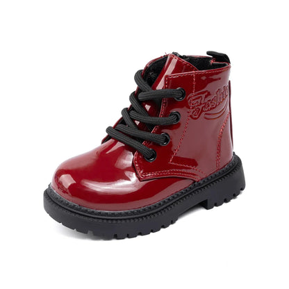 Autumn and Winter Children's Shoes Waterproof PU Leather