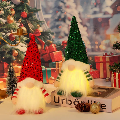 1~2pcs Gnome Christmas Decorations 30cm Light Up