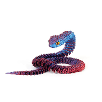 3D Printed Snake Decoration Colorful Model 3D