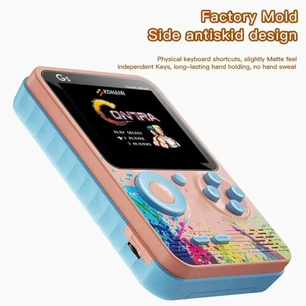 G5 Mini Retro Game Console – 500+ Classic Games, 3-Inch Display,