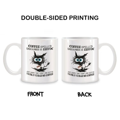 Coffee Spelled Backwards Is Eeffoc Mugs For Cat