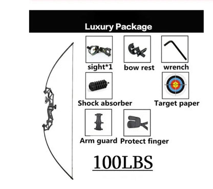 New High Quality Metal 80-100lbs Straight Powerful Archery