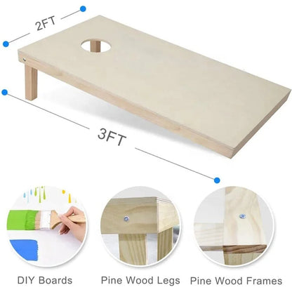 Solid Wood Premium Cornhole Game Board